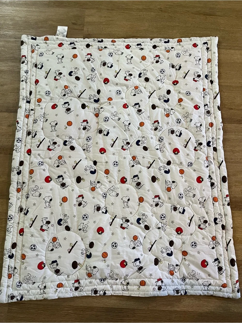 Lambs & Ivy Peanuts Snoopy and Woodstock Sports Baby Crib Blanket Quilt Nursery